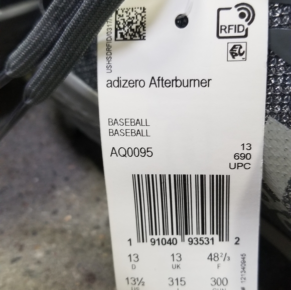 New Adidas Adizero Afterburner  size 13.5 cleats - Picture 5 of 8